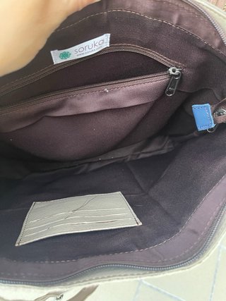 Bolso Soruka de piel auténtica | Nuevo | Doble asa