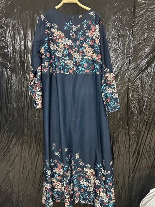 Vestido largo floral Shein azul
