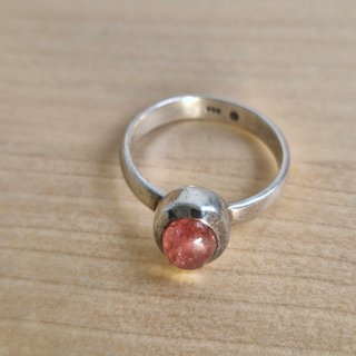 Anillo Plata de Ley 925 Turmalina Rosa Rubelita