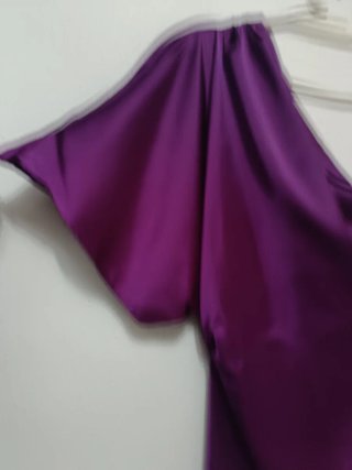 Vestido largo satinado asimetrico Zara Talla M
