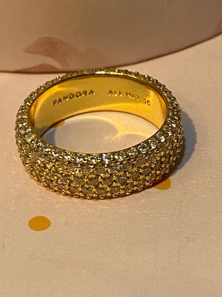 Anillo Pandora Talla 58 Oro Blanco