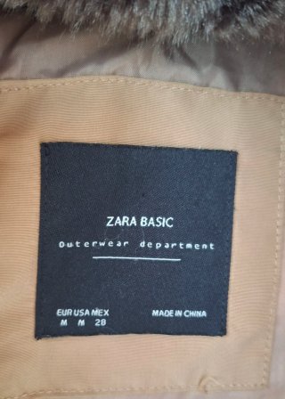 Parka mujer marrón con capucha