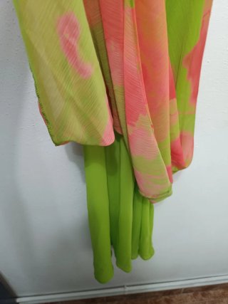 Vestido largo floral Zara Talla XL