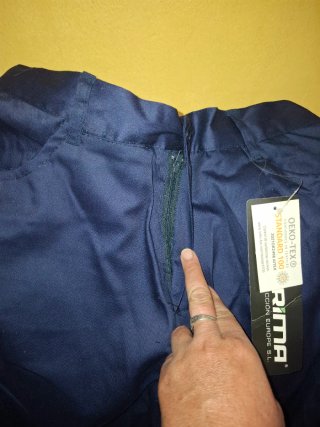 Pantalón de trabajo Prima Azul con franja naranja