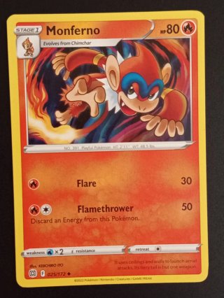 Lote 3 Cartas Pokémon: Chimchar, Monferno, Inferna