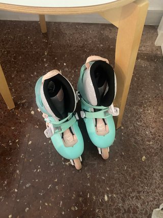 Patines en línea BTWIN verde menta