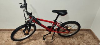 Bici infantil B-TWIN roja 20