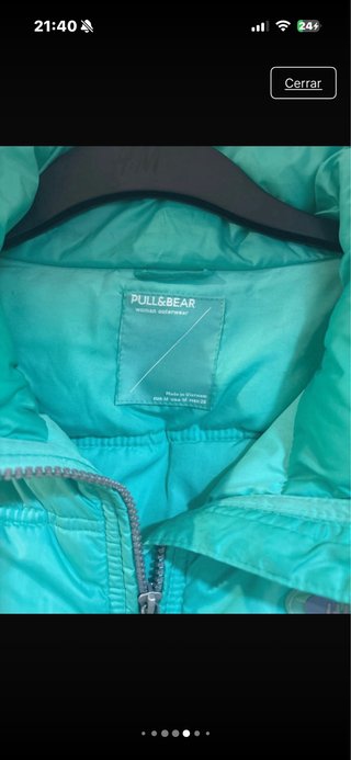 Anorak turquesa regulable