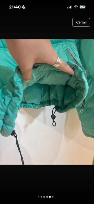 Anorak turquesa regulable