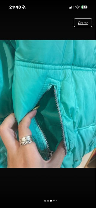 Anorak turquesa regulable