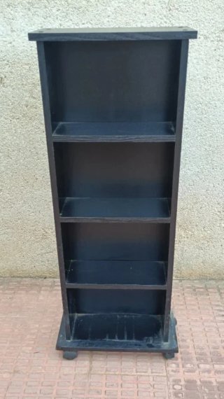 Estantería Negra Madera para CD o DVD