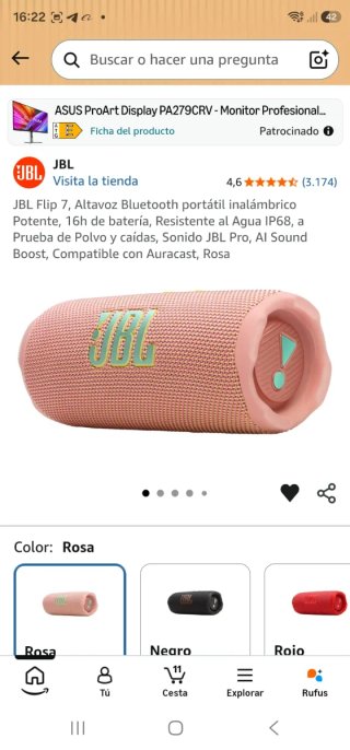 !A ESTRENAR! Altavoz JBL Flip 7 Rosa
