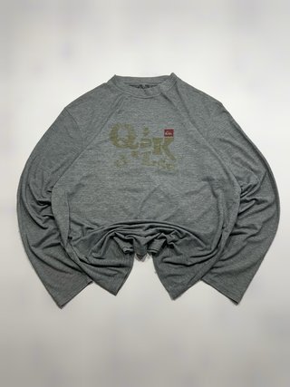 Camiseta Quiksilver gris manga larga