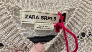 Jersey Zara SRPLS 75% Lino calado talla S-M nuevo