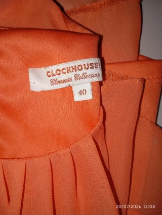 Blusa sin mangas naranja Clockhouse talla L