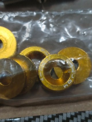 2 Paquetes Tornillos Pasmo Guardabarros Dorados