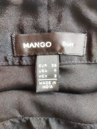 Minifalda Joya Mango SUIT Negra Pedrería Fiesta