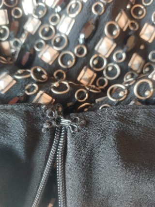 Minifalda Joya Mango SUIT Negra Pedrería Fiesta