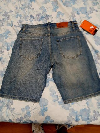 Pantalones vaqueros verano parcheados hombre