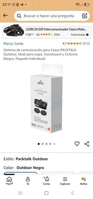Cardo Packtalk Outdoor Intercomunicador