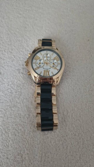 Reloj Eve Mon Cros Dorado y Negro