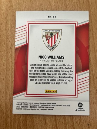 Carta Nico Williams Athletic Club numerada 25/35