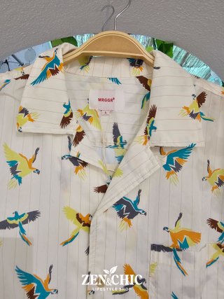 Camisa estampada de aves