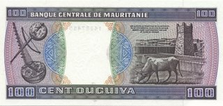 Billete Mauritania 100 Ouguiya 2002 UNC