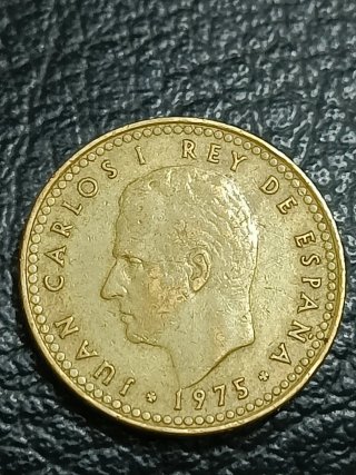 1 Peseta 1975 J. Carlos reverso estrella regordeta