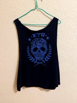 Camiseta tirantes XTG calavera azul