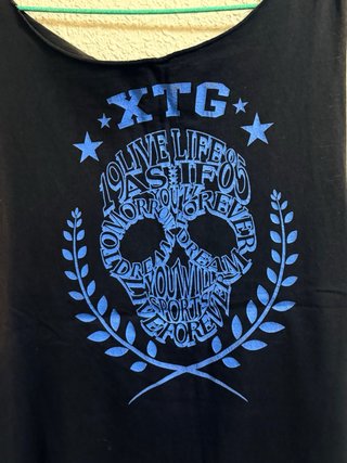 Camiseta tirantes XTG calavera azul