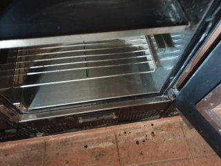 Cocina de leña negra
