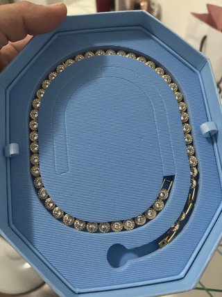 Collar Swarovski Dorado y Plateado