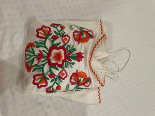 Bañador Zara bordado flores Talla XL NUEVO