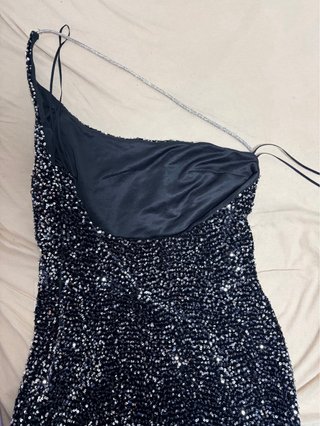 Vestido largo lentejuelas fiesta negro XS
