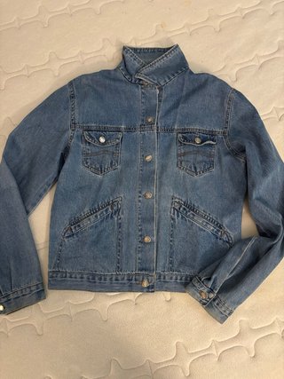 Giubbotto jeans vintage blu