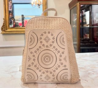 Mochila Beige y Negra Estilo Mandala
