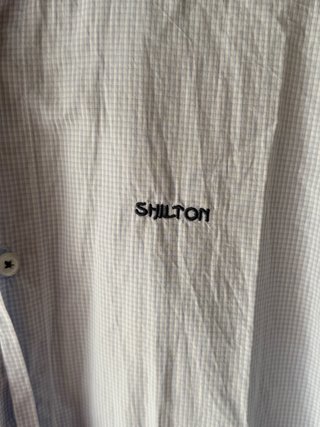 Camisa SHILTON cuadros azul y blanco