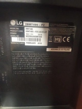 Televisión LG Negra