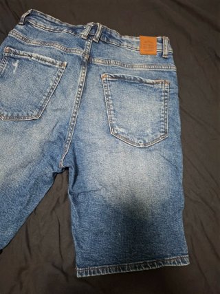 Jeans Shorts Pull&Bear Denim Strappati