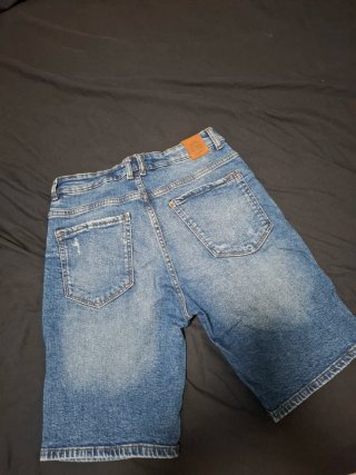 Jeans Shorts Pull&Bear Denim Strappati