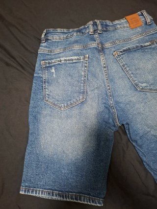 Jeans Shorts Pull&Bear Denim Strappati