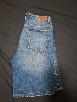 Jeans Shorts Pull&Bear Denim Strappati