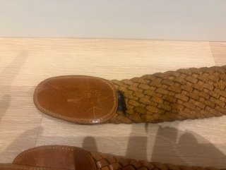 Cinturón Massimo Dutti trenzado cuero