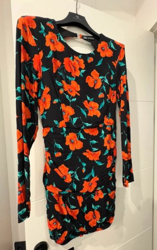 Vestido Zara estampado amapolas