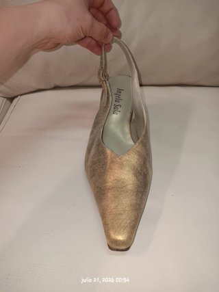 Zapatos Verano Angela Sala Talla 37 Dorados