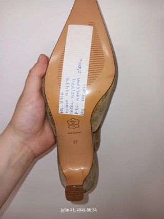 Zapatos Verano Angela Sala Talla 37 Dorados