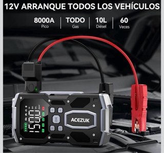 Arrancador y Compresor Batería coche moto acezuk