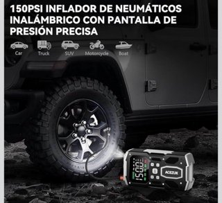 Arrancador y Compresor Batería coche moto acezuk