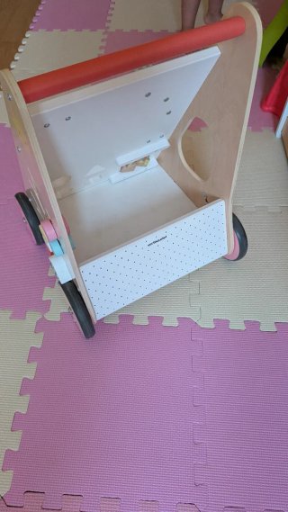Carrito Andador de madera 2 en 1 con Frenos